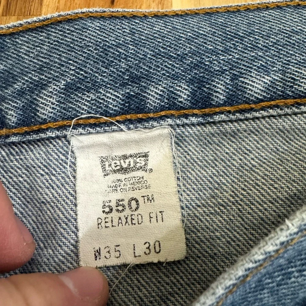 Vintage Levis 550 Jeans Mens 32x30 Blue Relaxed Fit Fading Loose Casual‎ Y2K